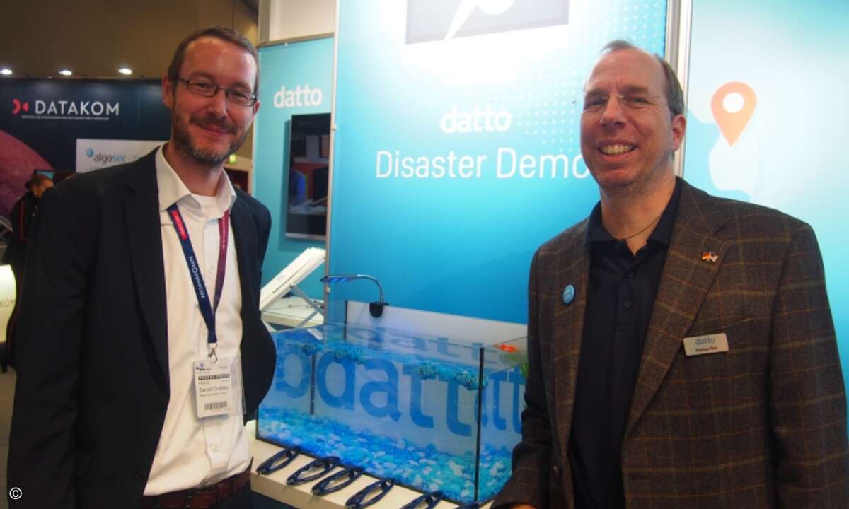 Daniel Dubsky (CRN) und Markus Rex (Datto) (Foto: CRN)