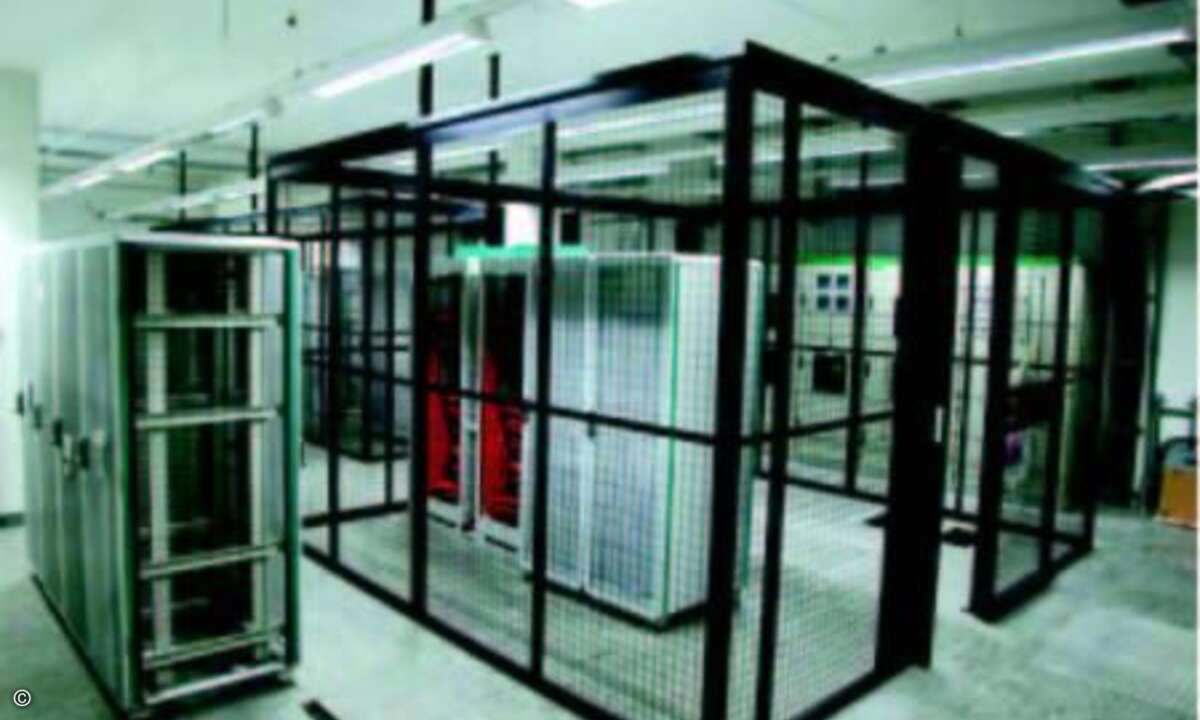 Im Mietbereich des Groß-Rechenzentrums von Global Switch können Räume verschiedener Größe oder auch einzelne Schrank-Stellplätze und Gitterkäfigbereiche gemietet werden. Foto: Global Switch
