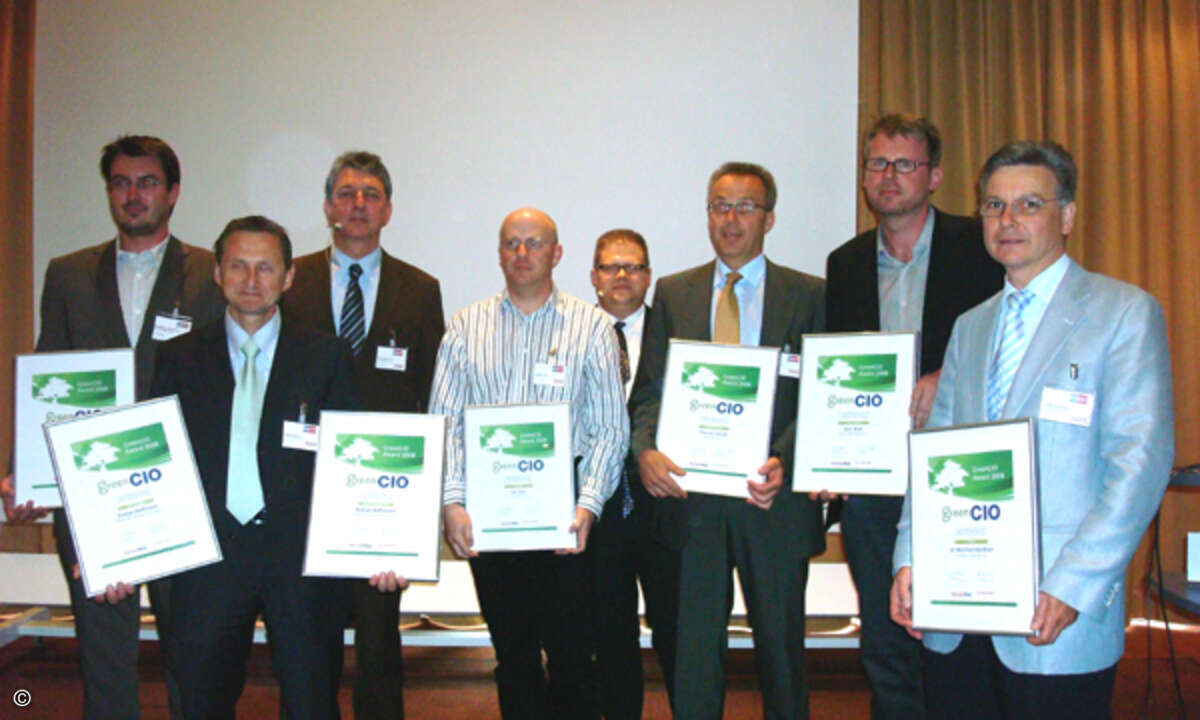 Die stolzen Gewinner des Green-CIO Awards 2008