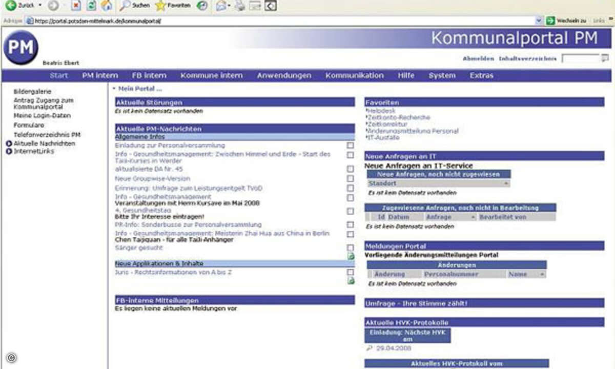 Das kommunale Web-Portal des Landkreises Potsdam-Mittelmark bietet vielfältige Informationen.