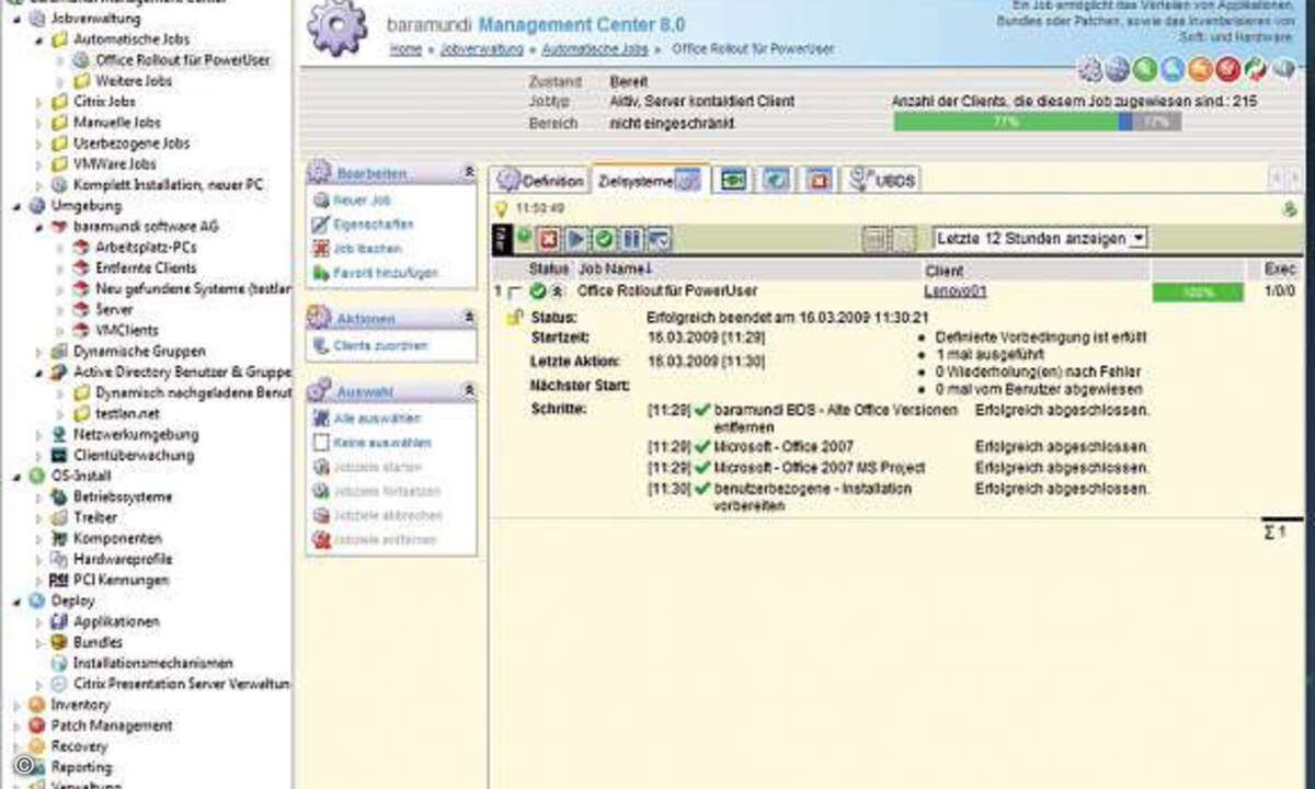 Ausbringen von Office-Paketen mit Hilfe der Servicemanagement-Suite von baramundi.