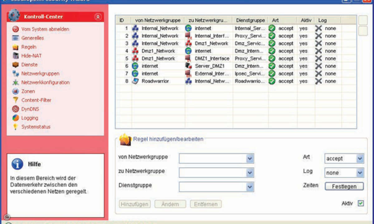 Grafische Unterstützung bei der Konfiguration von IPSec-VPN-Verbindungen verhindert Leichtsinnsfehler.