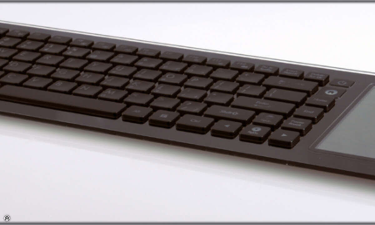 Auf der CeBIT zeigt Asus auch das EeePC-Keyboard, das den Rechner gleich mit an Bord hat