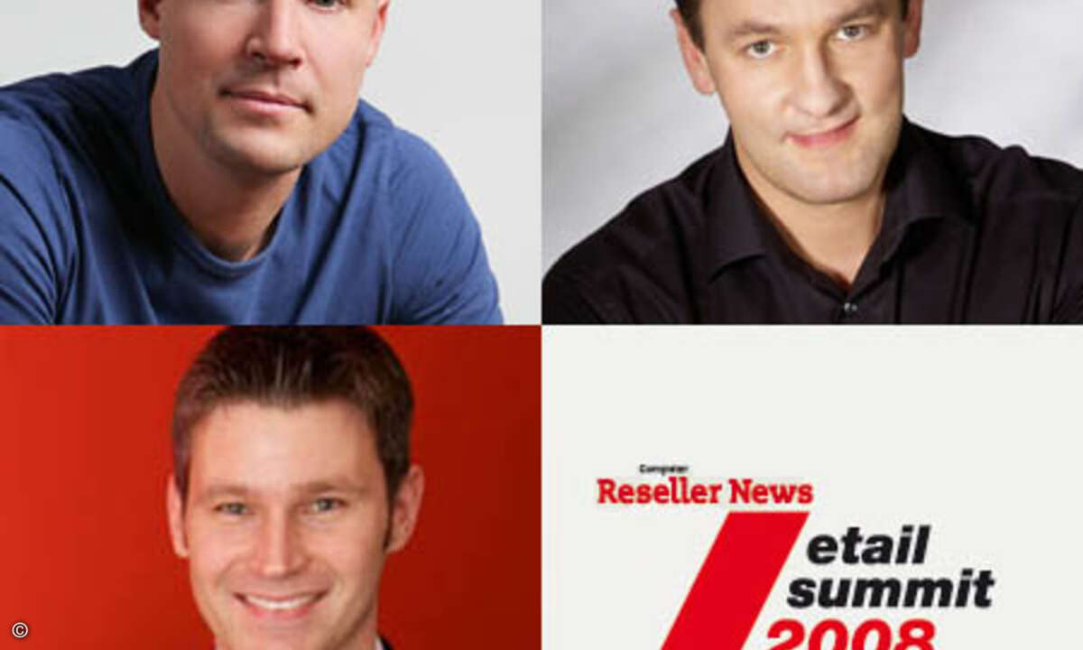 Teilnehmer am Roundtable (von links oben): Arnd von Wedemeyer, Martin Wild und Daniel Boldin