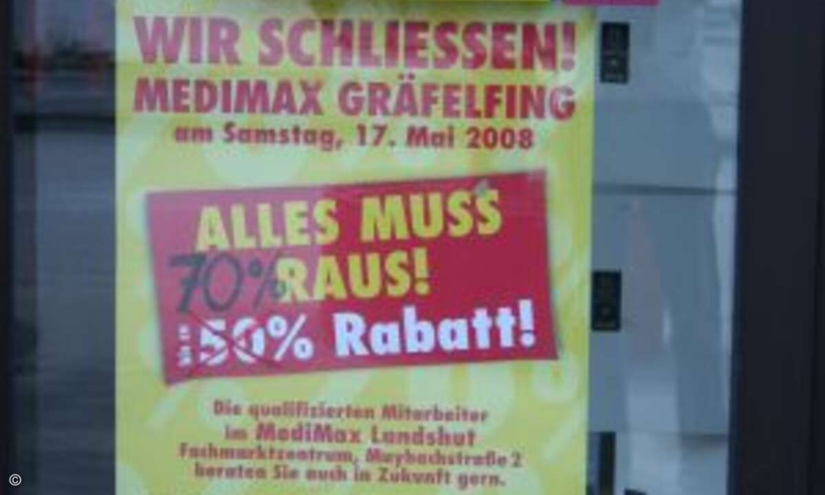 »Alles muss raus« hieß es am letzten Verkaufstag