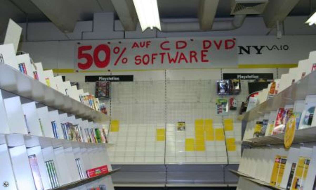 Besonders gefragt waren CDs und DVDs zum halben Preis