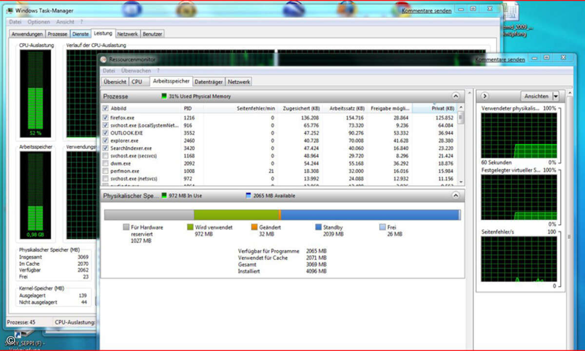 Windows 7 geht schonender mit den Ressourcen Hardware und Strom um