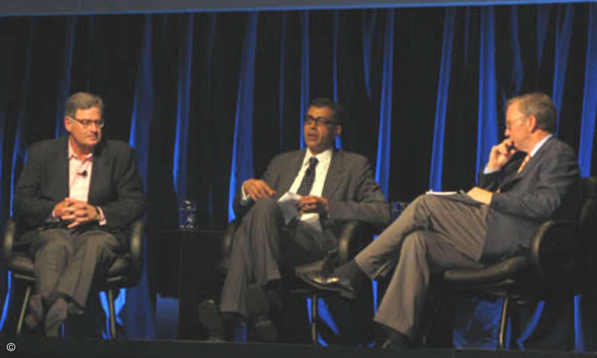 Von Google-Chef Eric Schmidt holte sich IBM-Chef Sam Palmisano Anregungens fürs Online-Business