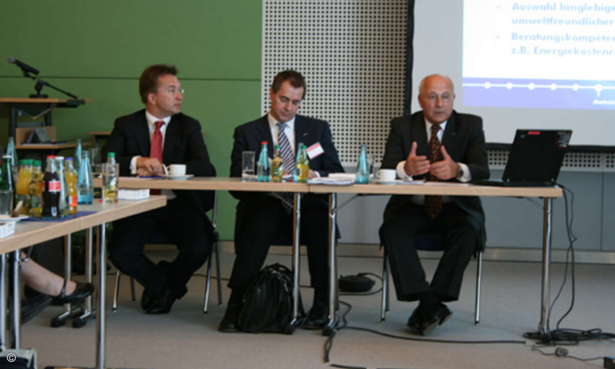 Standen Rede und Antwort zur Pressekonferenz (v.li.): Vorstand Benedict Kober, Aufsichtsratsvorsitzender Dirk Wittmer und Vorstandsvorsitzender Werner Winkelmann