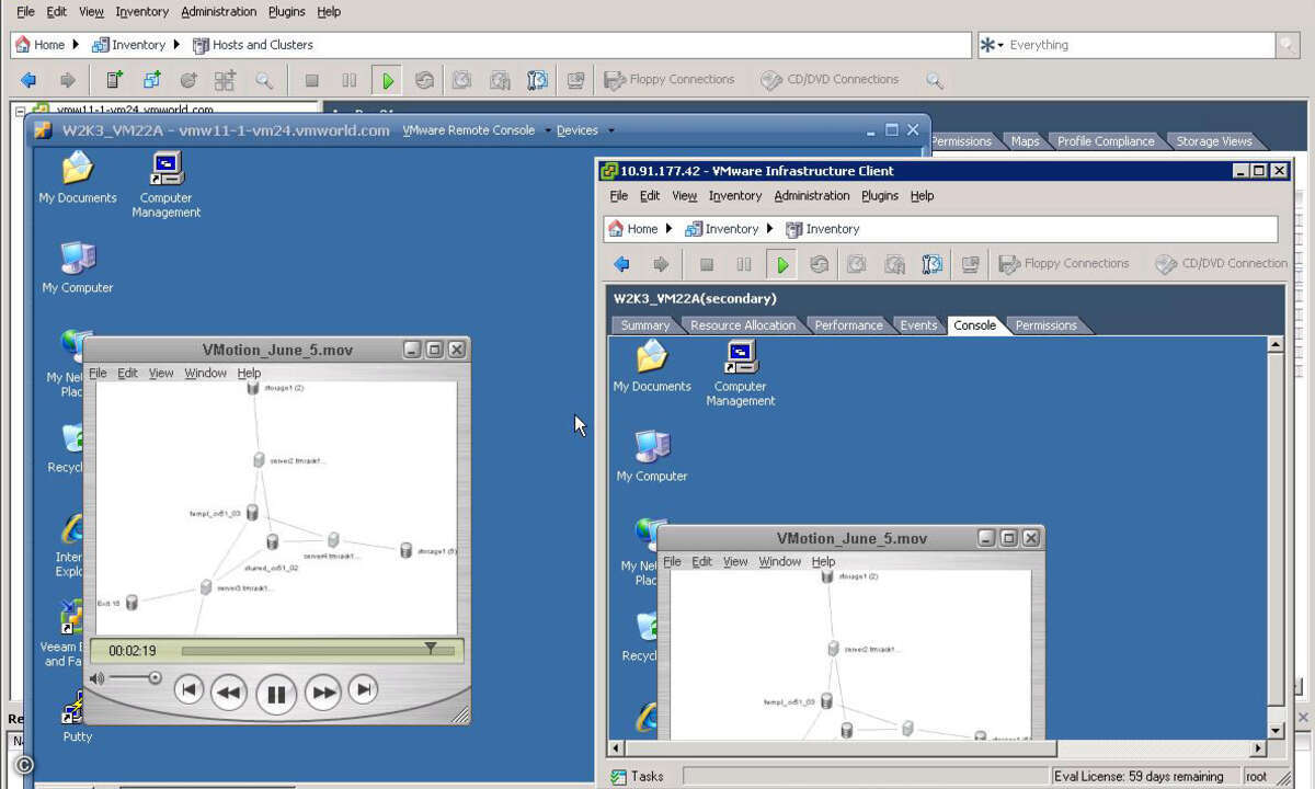 Screenshot aus Vsphere4