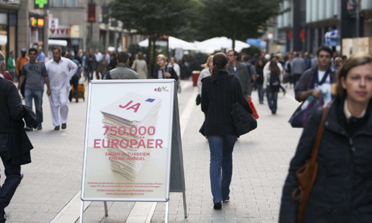 Mit einer Unterschriftenaktion will Ebay Druck gegen Vertriebsbeschränkungen machen