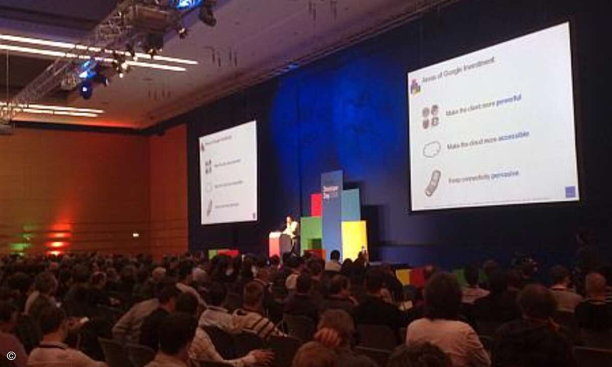 Vor rund 500 Entwicklern präsentierte Googles Open Source-Chef Chris DiBona die Konzernstrategie