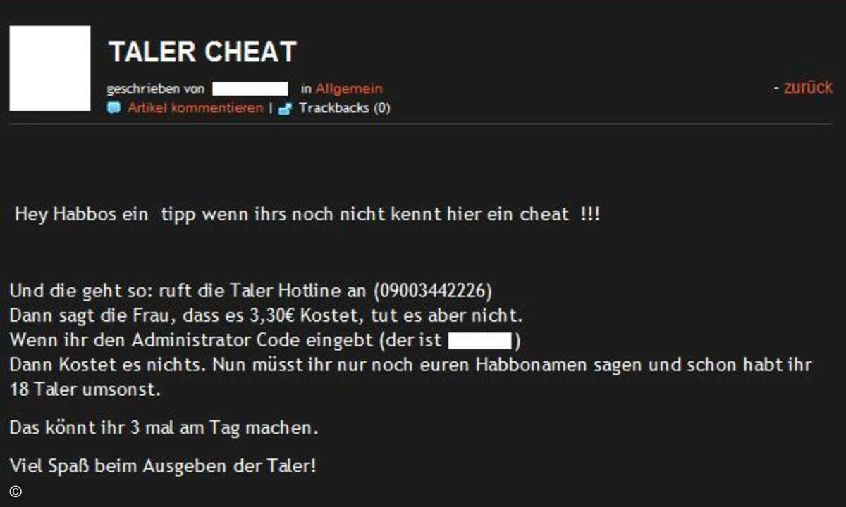 Auch die telefonische Bestellung der Spielwährung wird von den Cybergangstern ausgenutzt, um die Kinder abzuzocken.