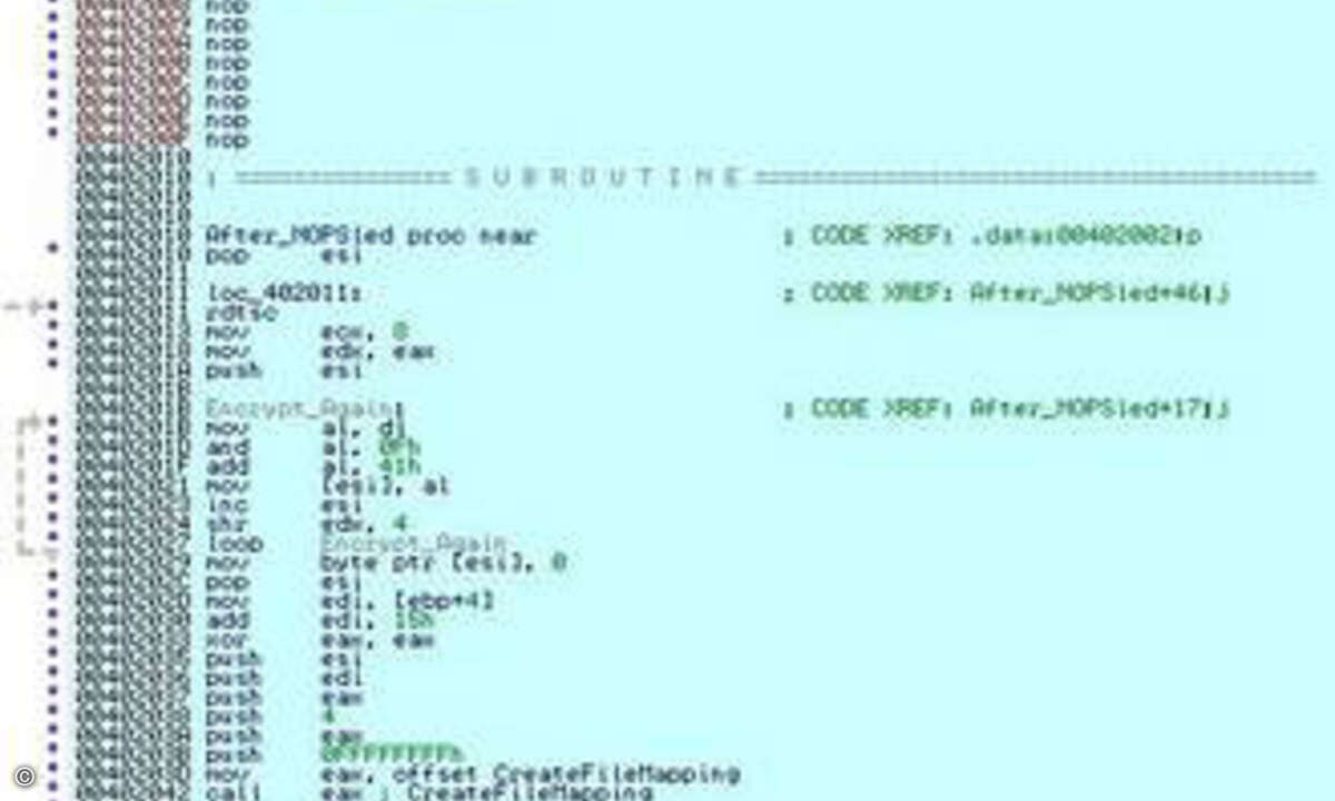 Decodierter Shell-Code der Malware »Ilomo« (Quelle: Trend Micro)