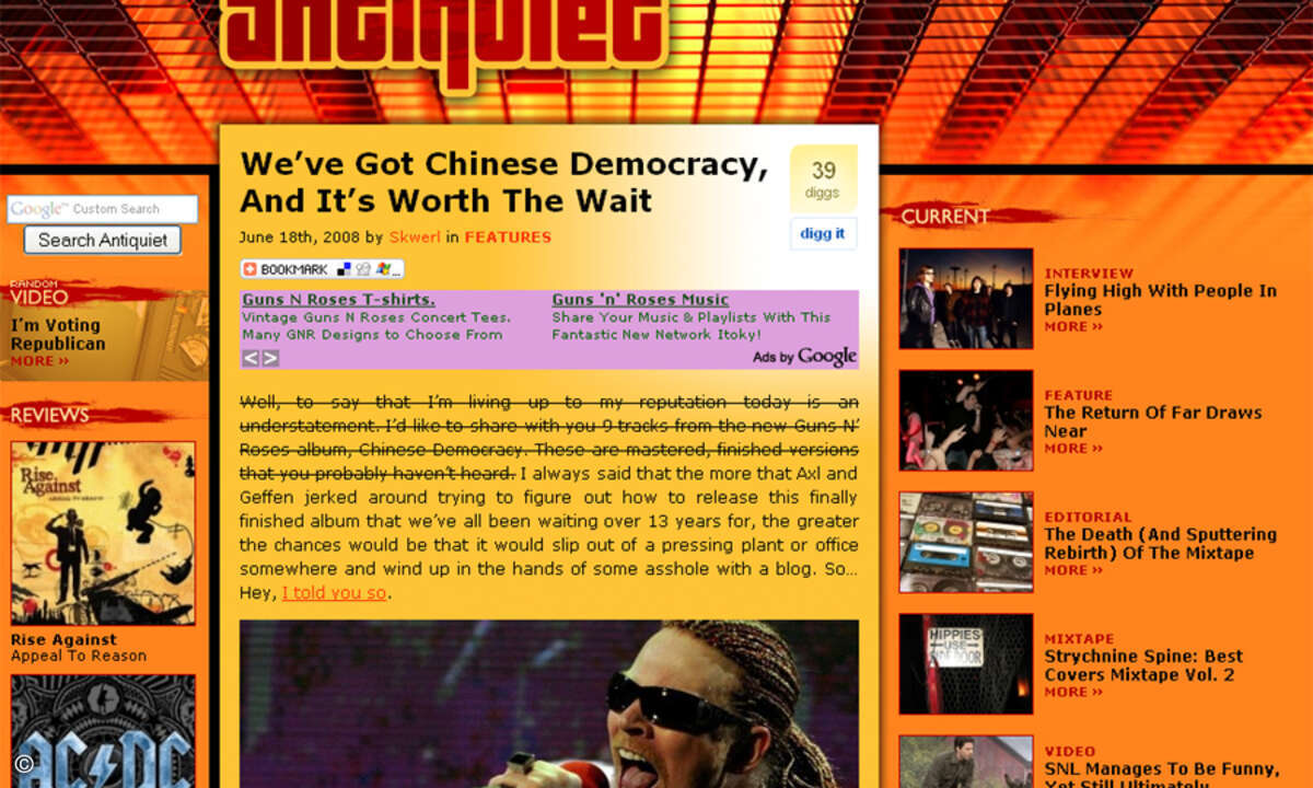 Mit großem Pomp kündigte antiquiet die Downloads der Lieder an - und musste dann zurückrudern