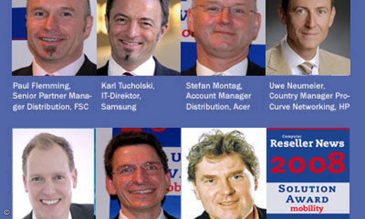 Die Jury-Mitglieder des diesjährigen CRN Solution Award Mobility.
