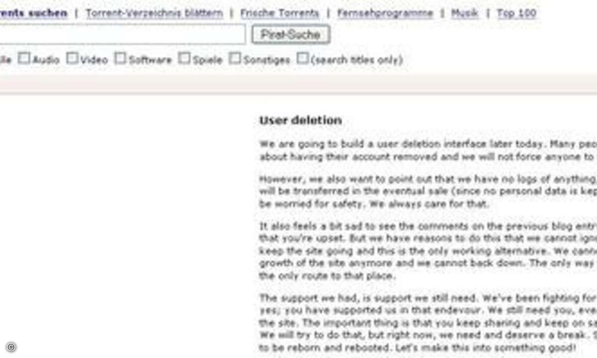 In ihrem Blog versichern die alten Besitzer ihren Usern, keine Daten weiterzugeben.