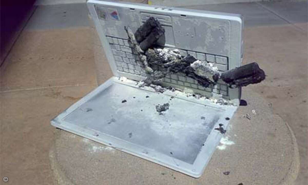 Sorgte für Aufregung im Yahoo-Hauptquartier: Explodiertes Dell-Notebook