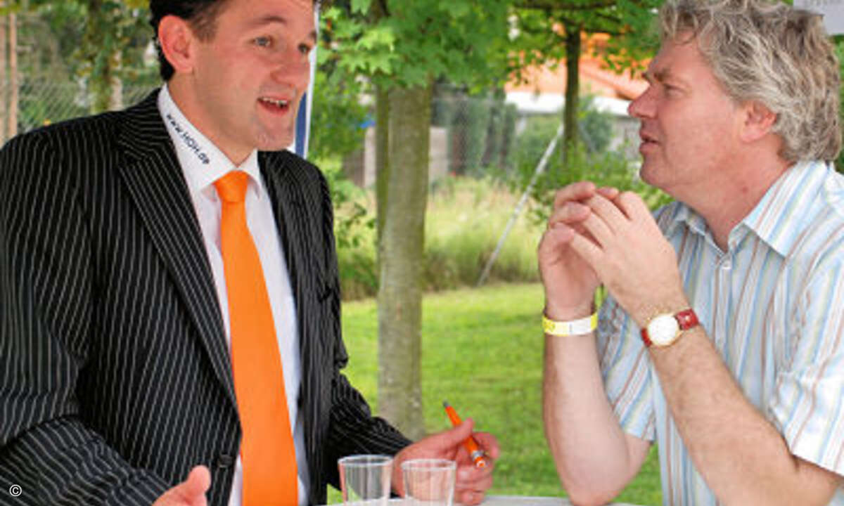 Erleichtert nach dem Verhandlungsmarathon der letzten Wochen: Martin Wild im Sommerinterview mit CRN-Redakteur Martin Fryba