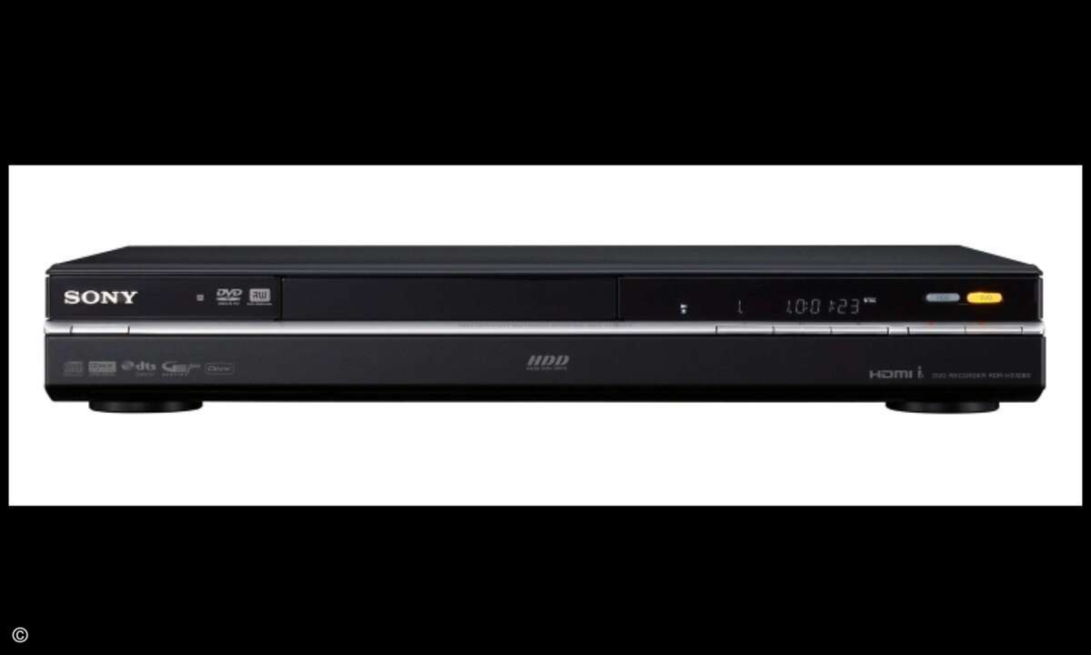 Auf die 500 GByte Festplatte des Spitzenmodells RDR-HX1080 passen bis zu 1420 Stunden TV-Programm