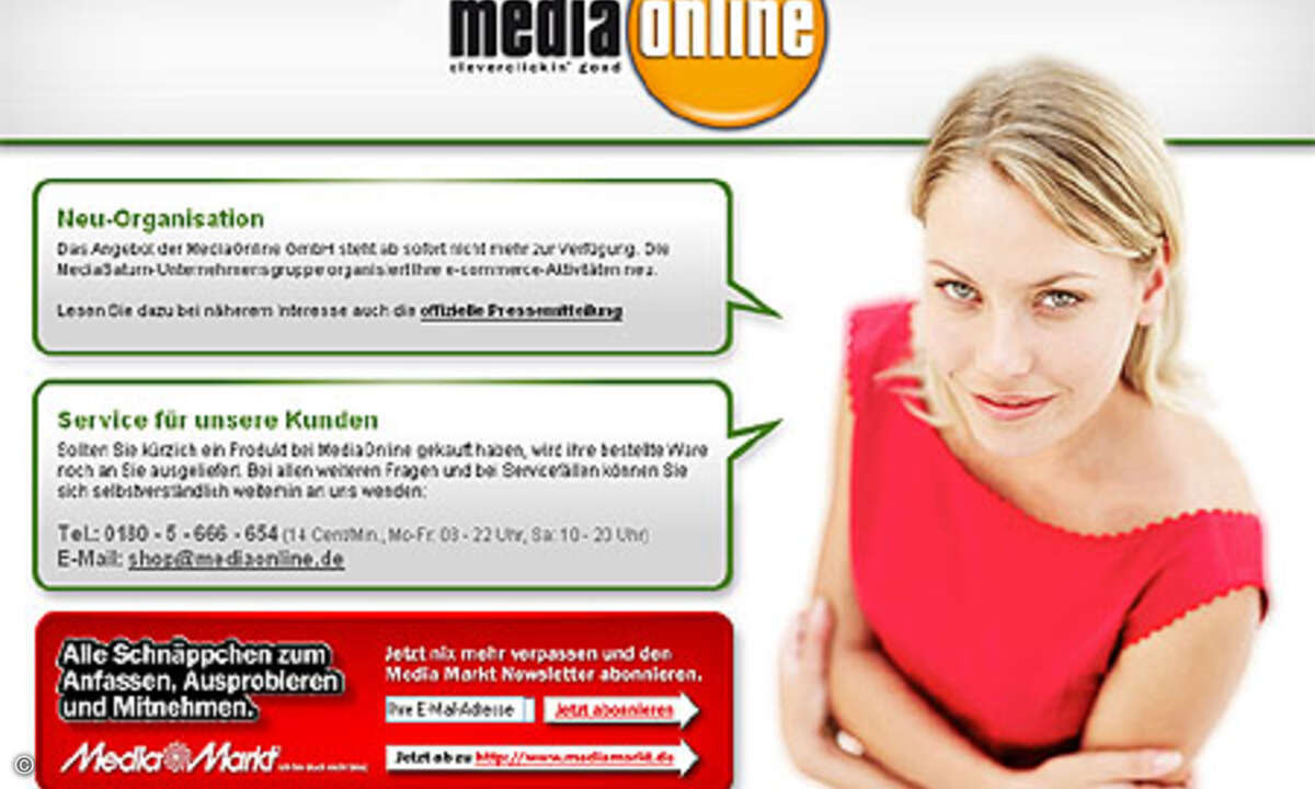 Der erste E-Commerce-Versuch von MSH: MediaOnline