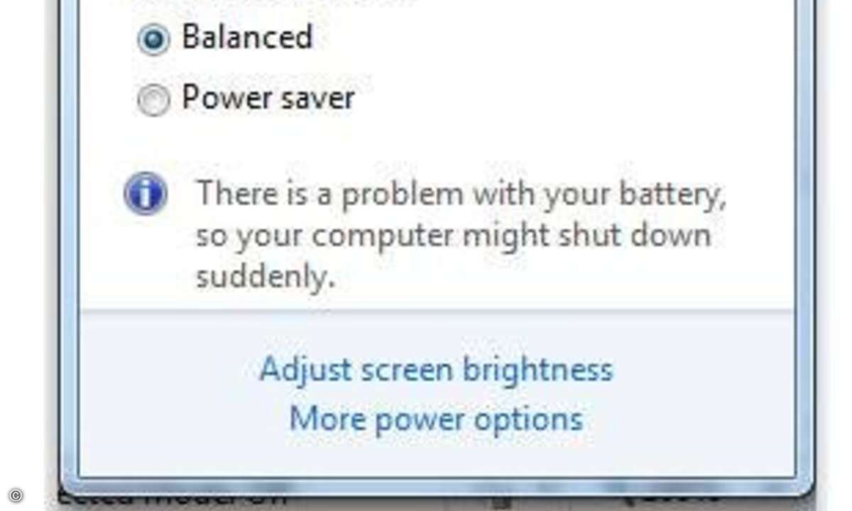 Von dieser Warnmeldung von Windows 7 zeigen sich Nutzer von Net- und Notebooks irritiert.