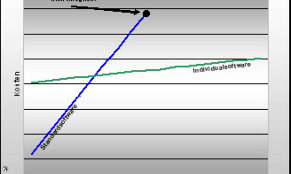 Anpassungsbedarf bei Standard- und Individualsoftware (Grafik: infolab)