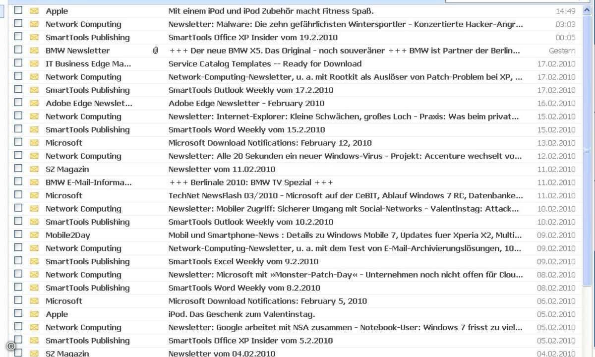 Für den Empfang von Newslettern oder Foren-Nachrichten sollte der Internet-Nutzer eine separate E-Mail-Adresse verwenden, möglichst eine, die keine Rückschlüsse auf die eigene Person zulässt.