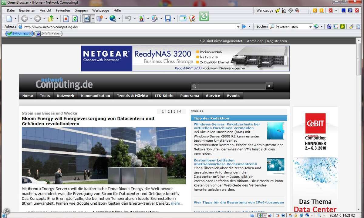 Viele Suchmaschinen auf einen Klick: Der Green Browser ist etwas für Search-Junkies.