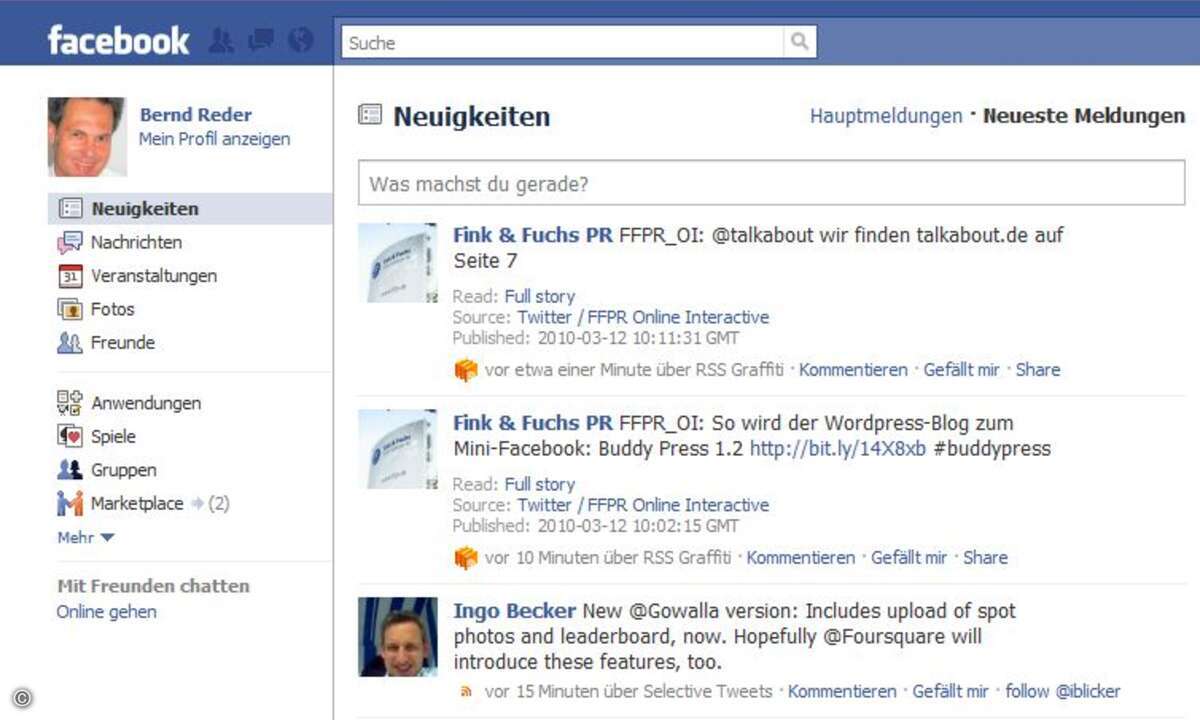 Ein Lieblingsangriffsziel von Koobface: die Social-Networking-Plattform Facebook.