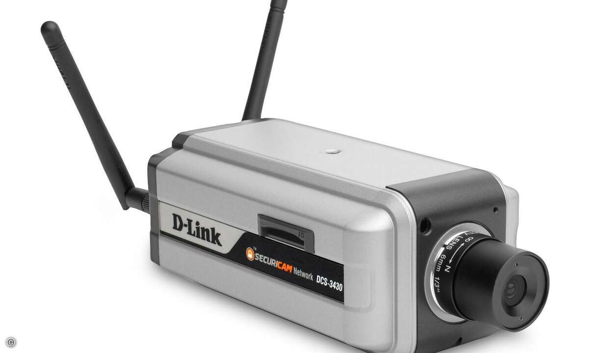 IP-Kameras wie die D-Link DCS-3430 lassen sich auch über Wireless LANs ans Firmennetz anbinden.