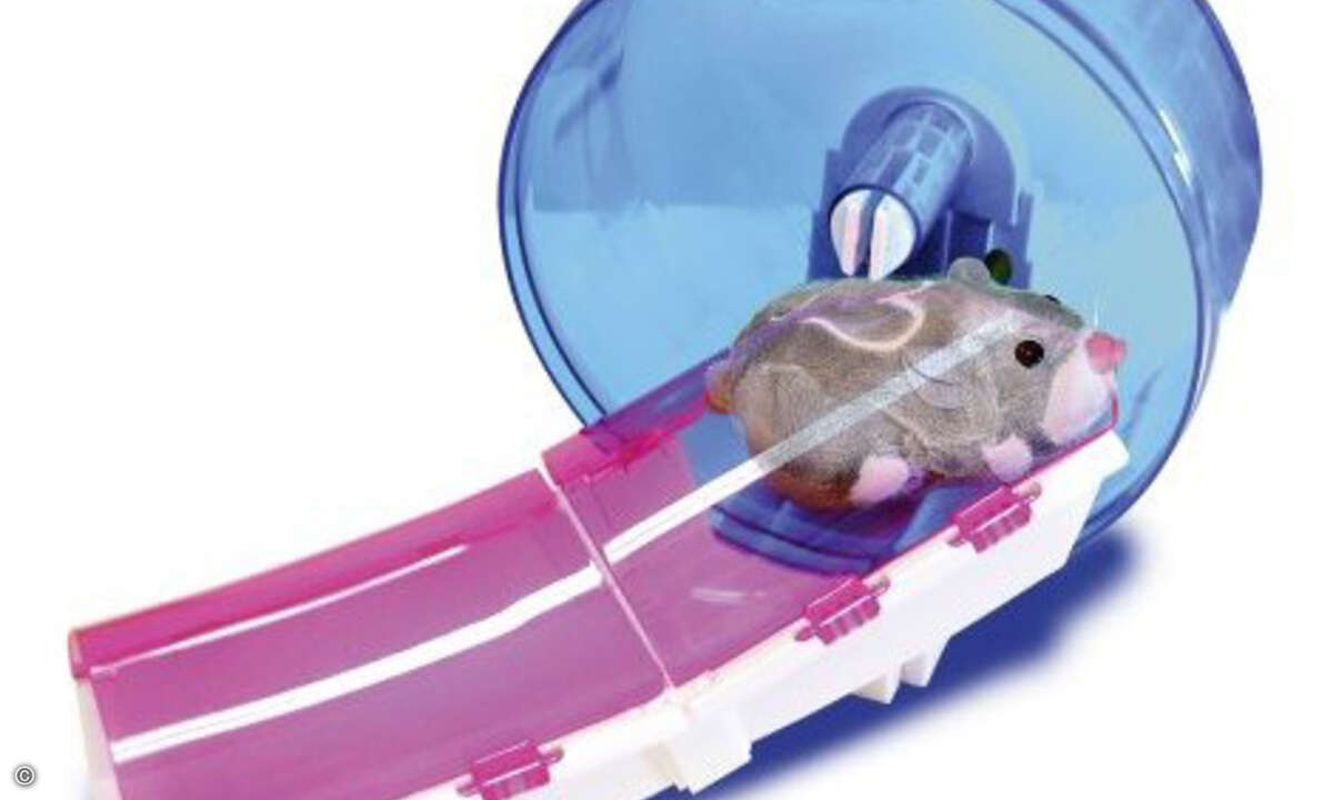 Spielzeug fürs Spielzeug: Die elektronischen Zhu Zhu Hamster mit eigenem Spielzeug ausgestattet werden. (z.B. bei Amazon)