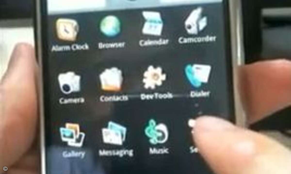 Die Android-Benutzeroberfläche auf dem iPhone.