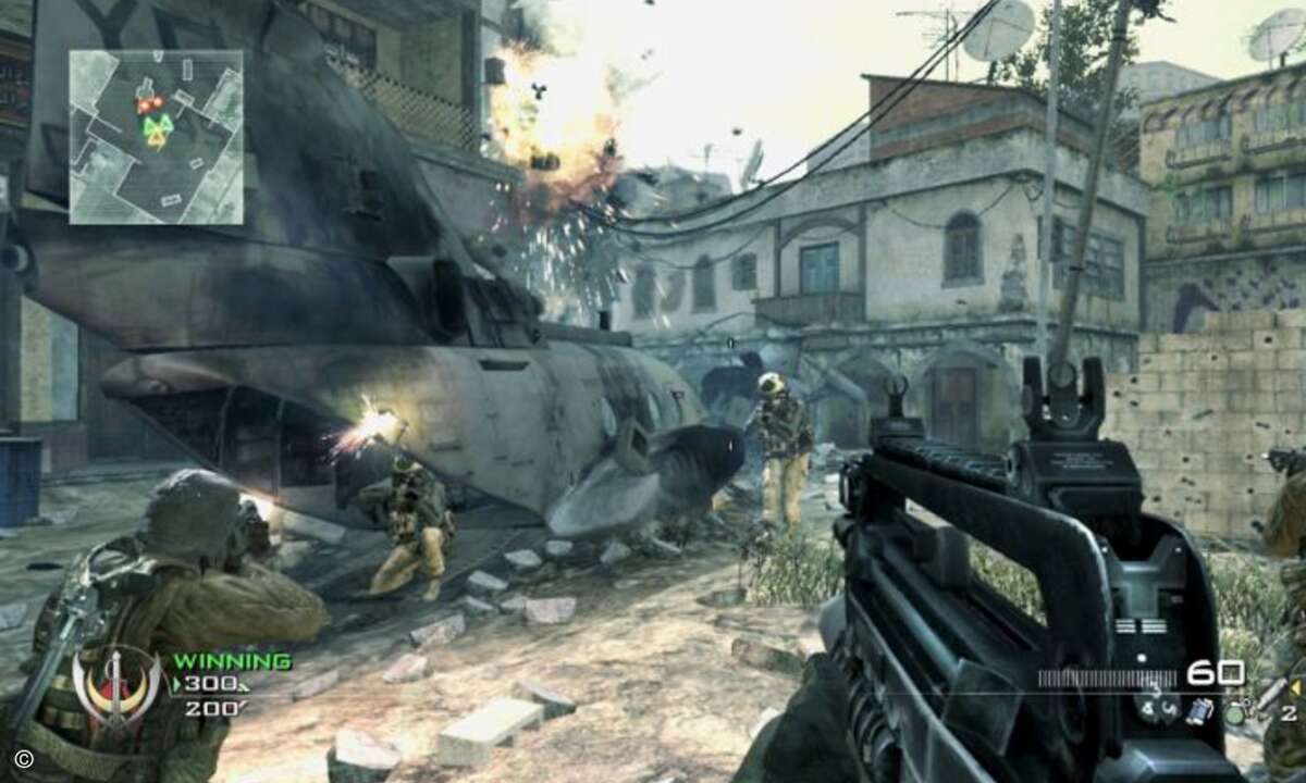 Auch wenn die Fetzen fliegen: Shooter wie Call of Duty Modern Warfare 2 schulen angeblich die kognitiven Fähigkeiten.