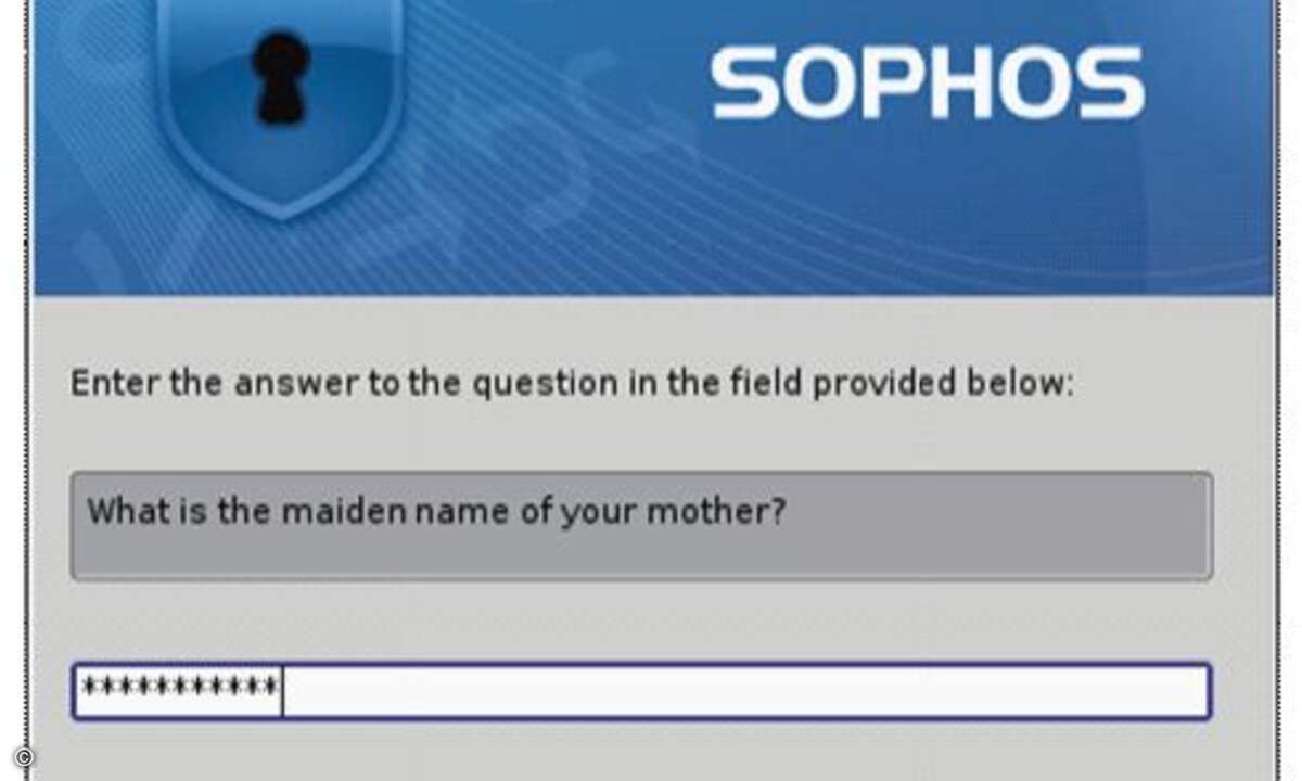 Soll den Helpdesk entlasten: Nutzer von Safeguard, die ihr Passwort vergessen haben, können dieses mithilfe einer Sicherheitsfrage selbstständig wiederherstellen.