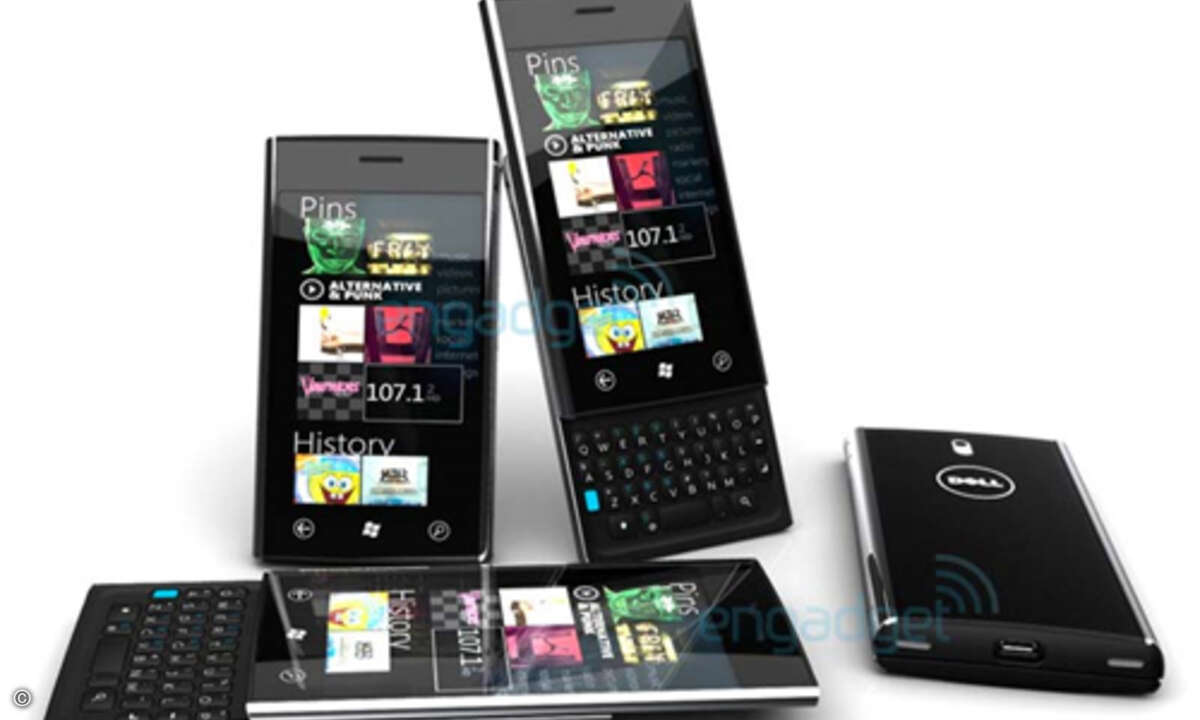 Das Lightning von Dell ist ein Slider-Smartphone mit vertikal integrierter QWERTZ-Tastatur. (Foto: Endgadget.com)