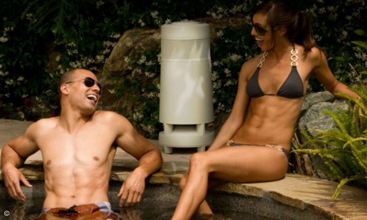 Die 100-Watt-Lautsprecher des Outcast lassen sich auch am Pool platzieren - am Pool, wohlgemerkt, nicht darinnen.