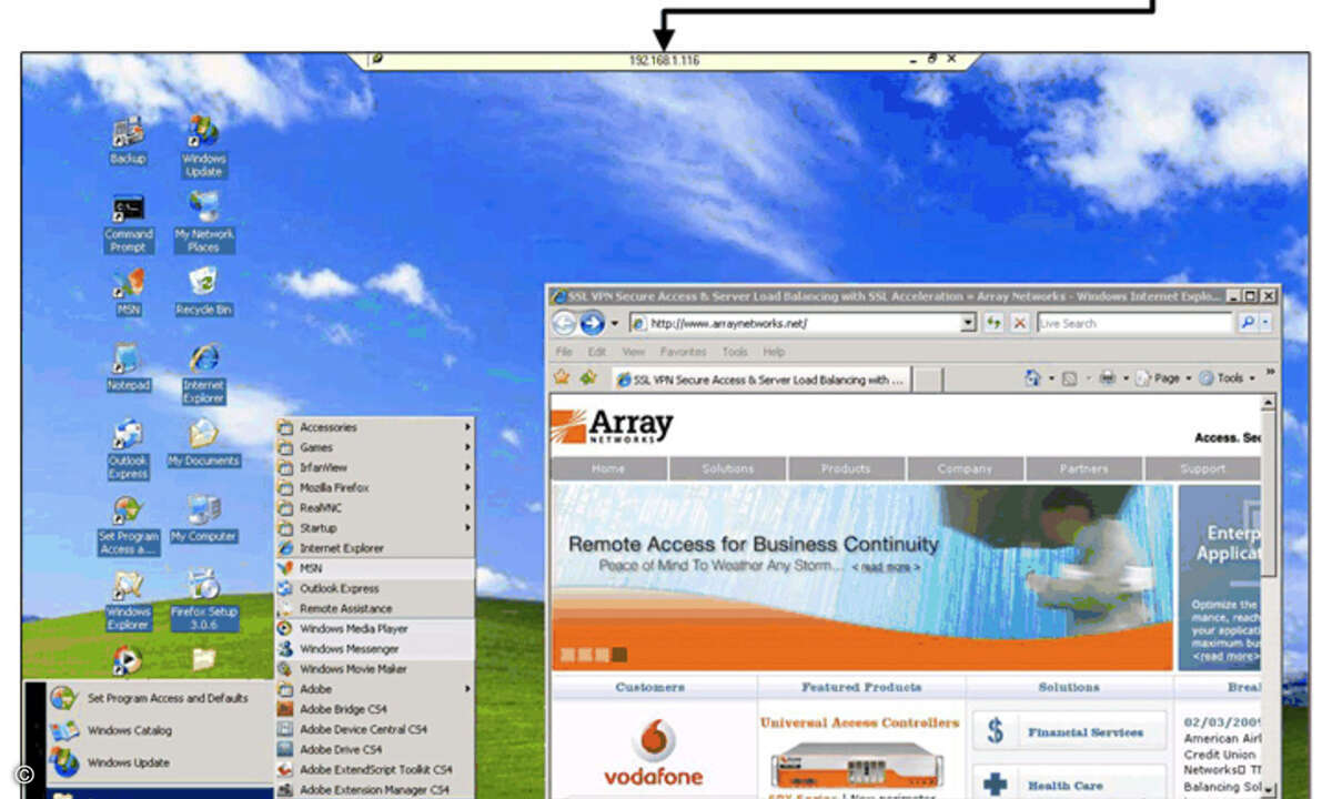 Mit wenigen Klicks ist der User von unterwegs auf seinem Windows-PC.