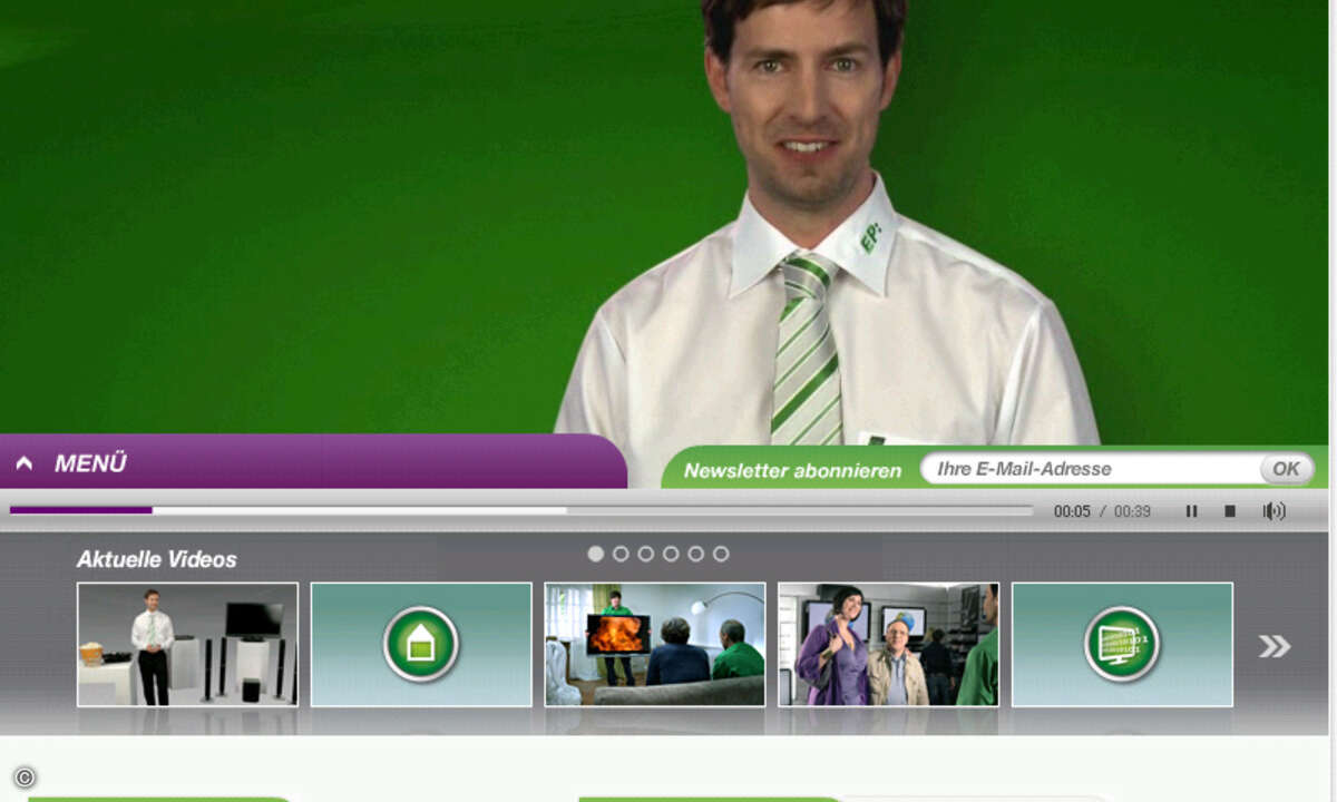 Die neue EP-Webseite: Viertueller Kundenberater statt Onlineshop