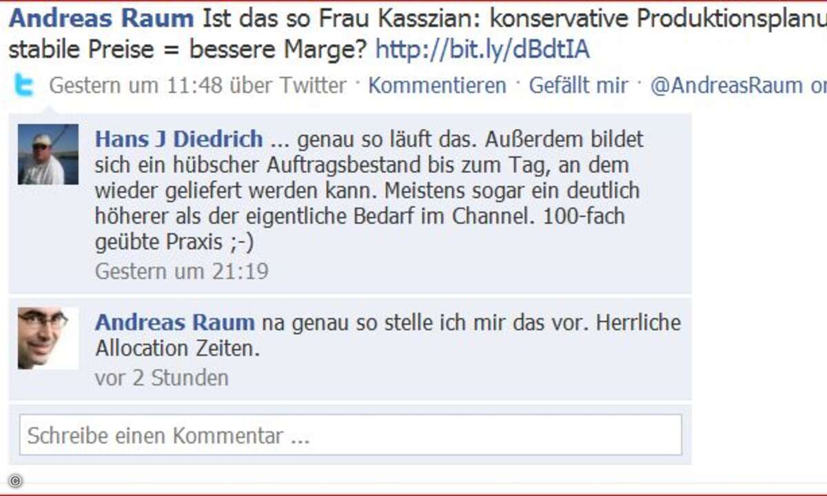 Stammt diese Mitteilung nun von unserem Kollegen Andreas Raum oder einem Bot? Bei einem Test mit Honeybot gelang es den Wiener Forschern, auch Facebook-User hinters Licht zu führen.