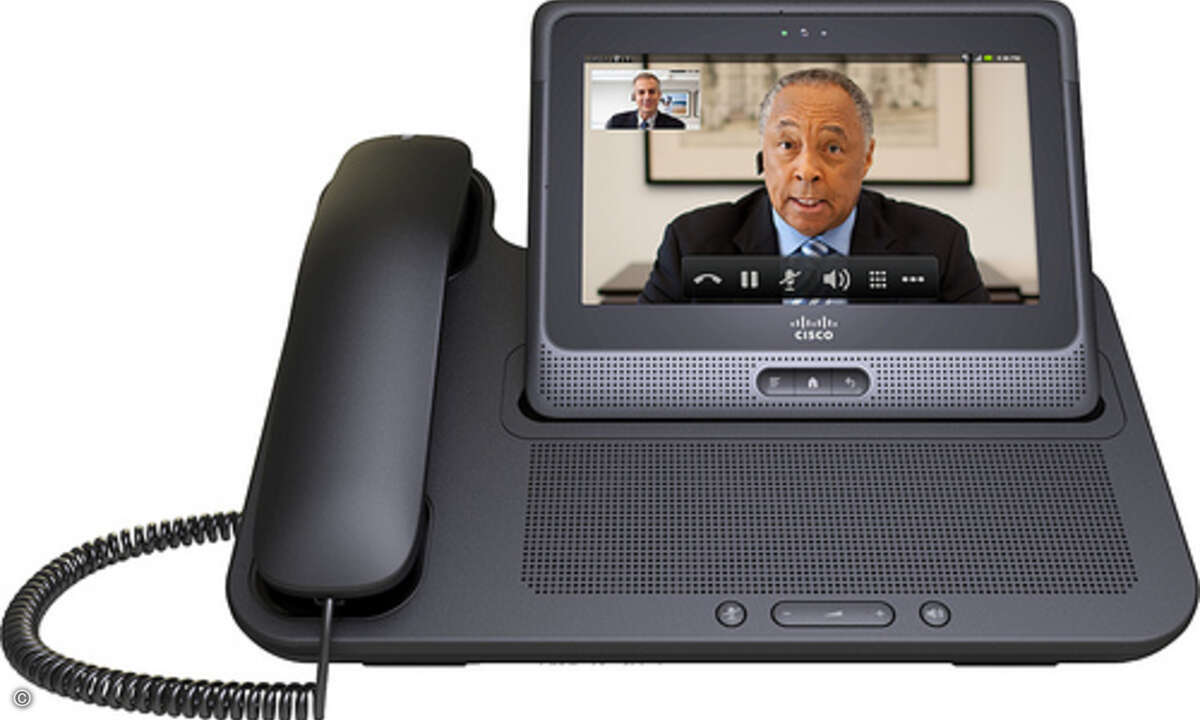 Das Cius lässt sich mithilfe einer Docking-Station in ein Videotelefon verwandeln.