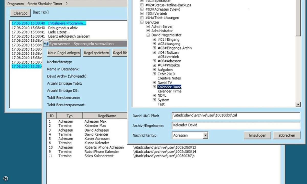 Die Administrationskonsole von Itacom Mobile
