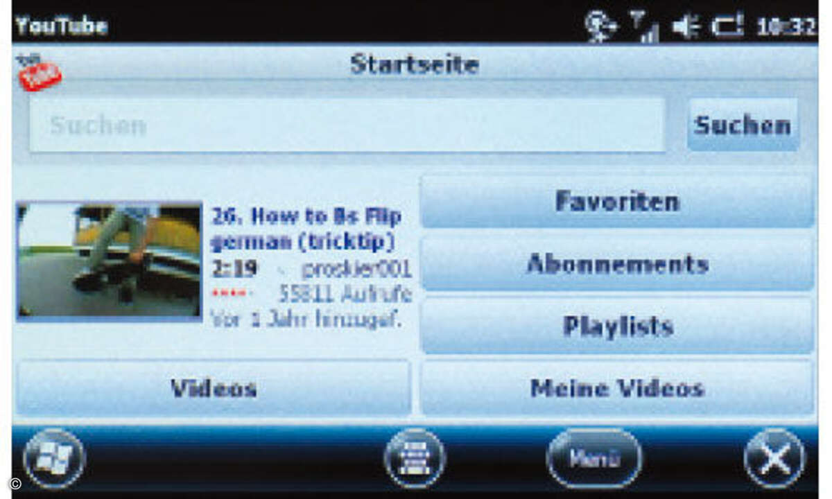 Youtube kann man selbstverständlich auch auf