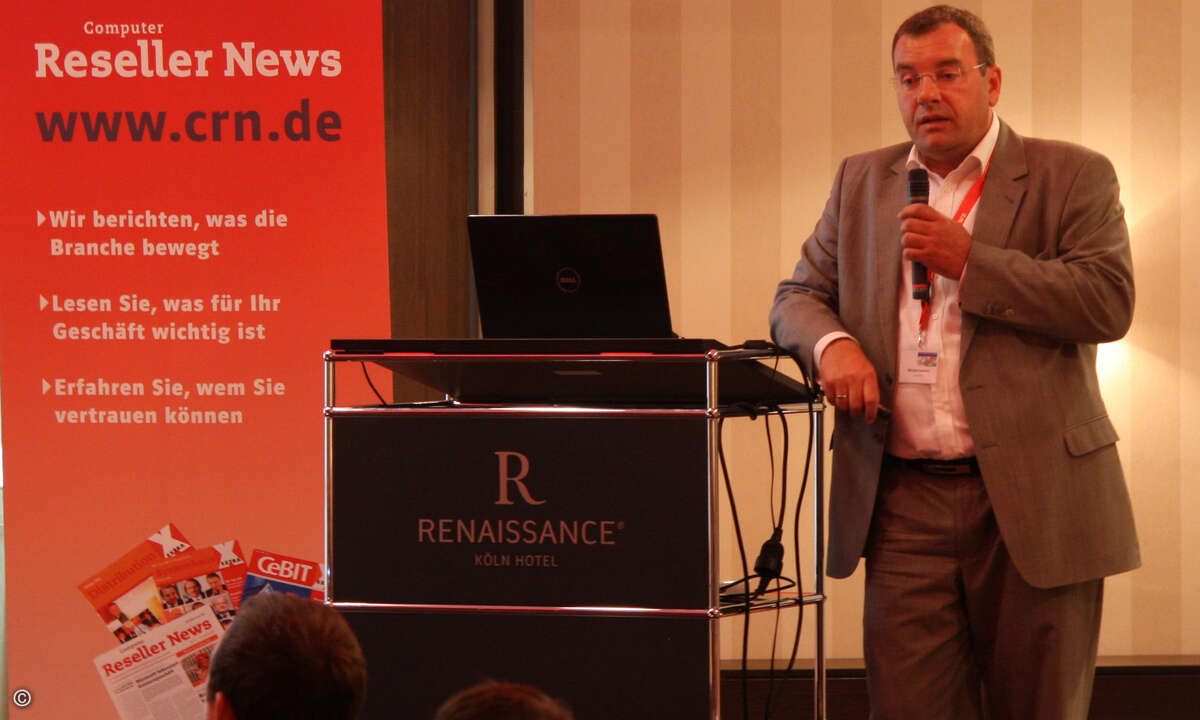Michael Hubrich von Hybris beim CRN Etail Summit in Köln