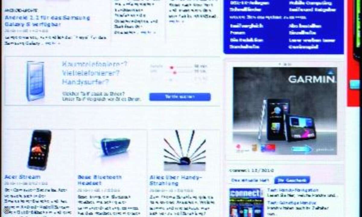 Der mobile Internet Explorer ist leicht zu bedienen und zeigt Webseiten zügig an, stellt aber keine Flash-Inhalte dar.