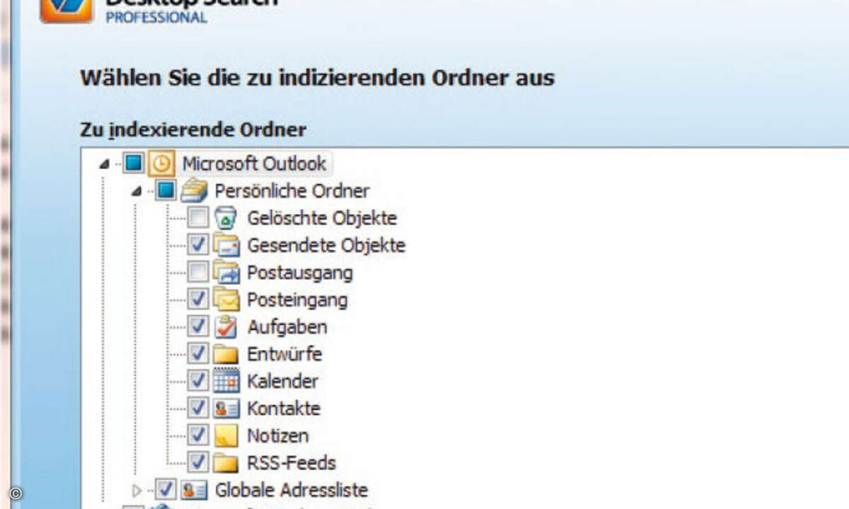 Copernic durchsucht und indexiert die Mailordner von Outlook, Windows Mail und Thunderbird.