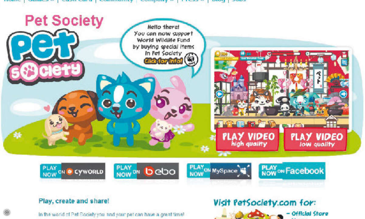 Der Facebook-Boom: Mit den Tierchen von Pet Society hatte Playfish so viel Erfolg, dass Electronic Arts das Unternehmen für 400 Millionen Dollar gekauft hat.