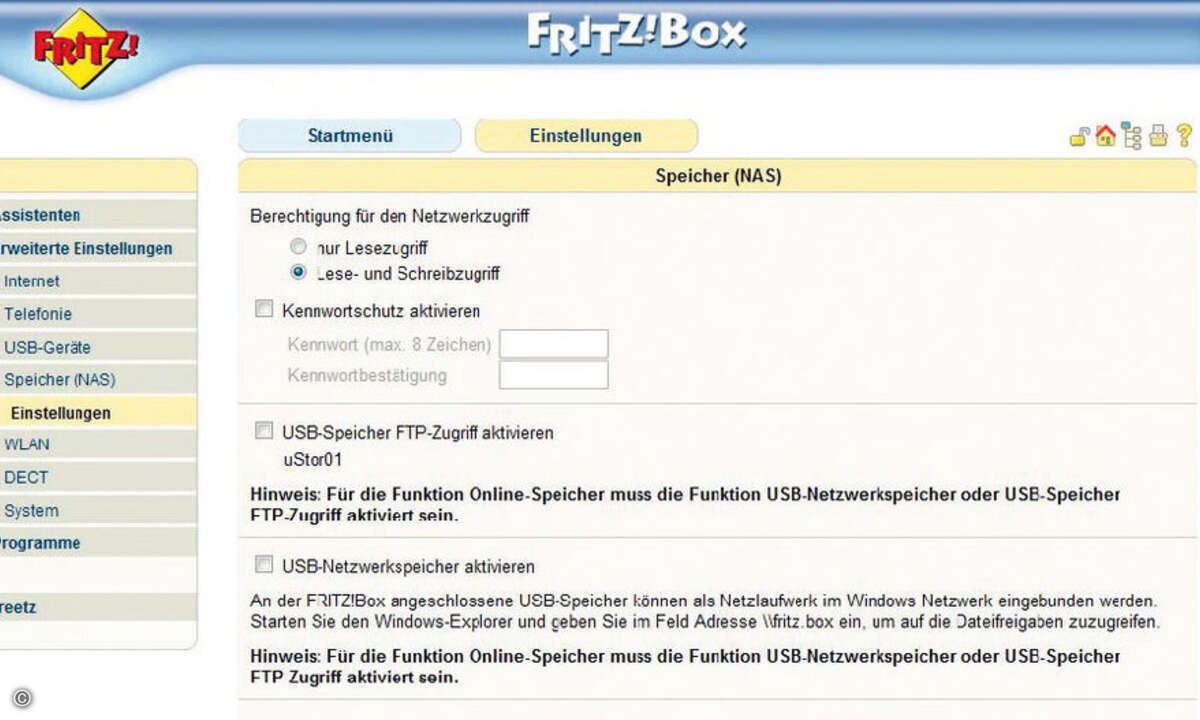 Nach der Installation von Freetz ist im Fritz-Menü ein zusätzlicher Punkt für Freetz zu finden.