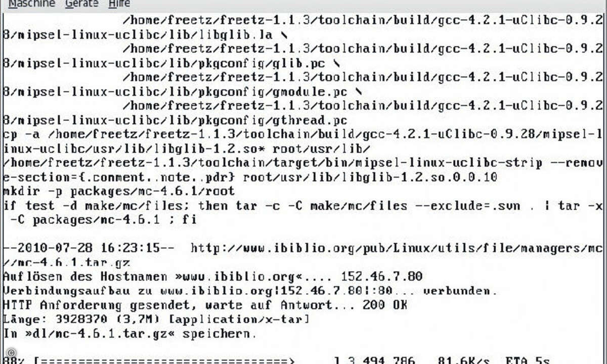 Eine schnelle Internetverbindung ist notwendig, da die Daten aus dem Web geladen werden.