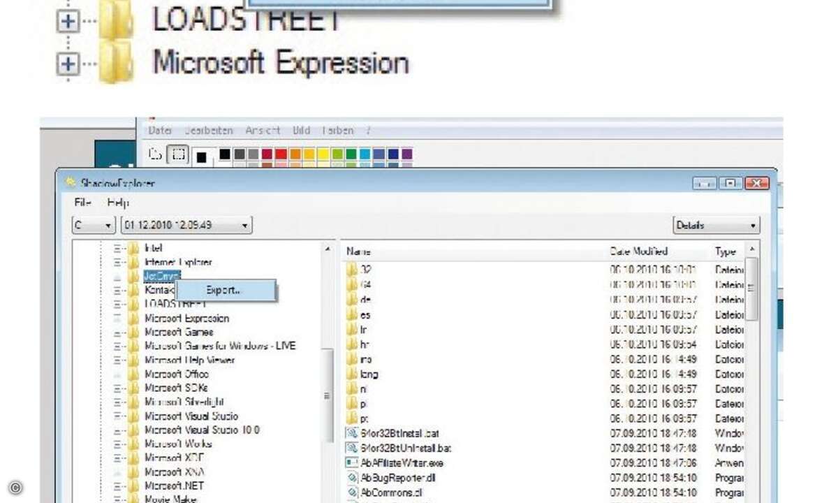 Wer sich den kostenlosen Shadow Explorer installiert, kann über die Export-Funktion auch in Vista Home und Basic bequem auf frühere Dateiversionen zugreifen, die Windows Vista generell mit jedem Wiederherstellungspunkt speichert.